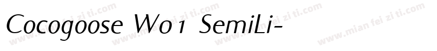 Cocogoose W01 SemiLi字体转换